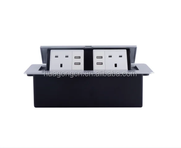 Pop Up Type table mounted Data Socket Outlet RJ45 european Power  Socket with USB port For Conference Table/desktop socket