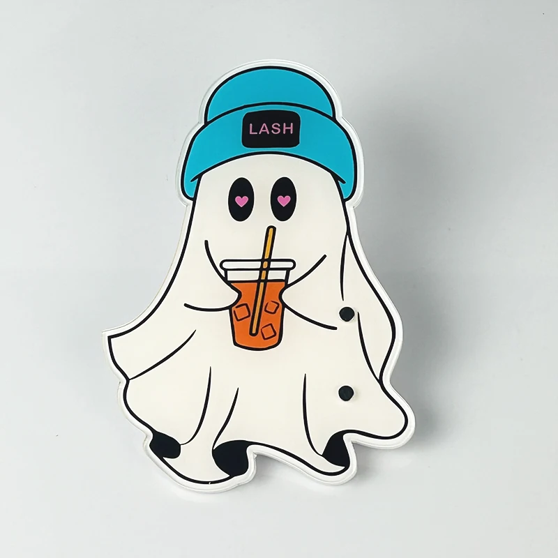 custom acrylic lash tile halloween scary scream lash extension tile with magnets