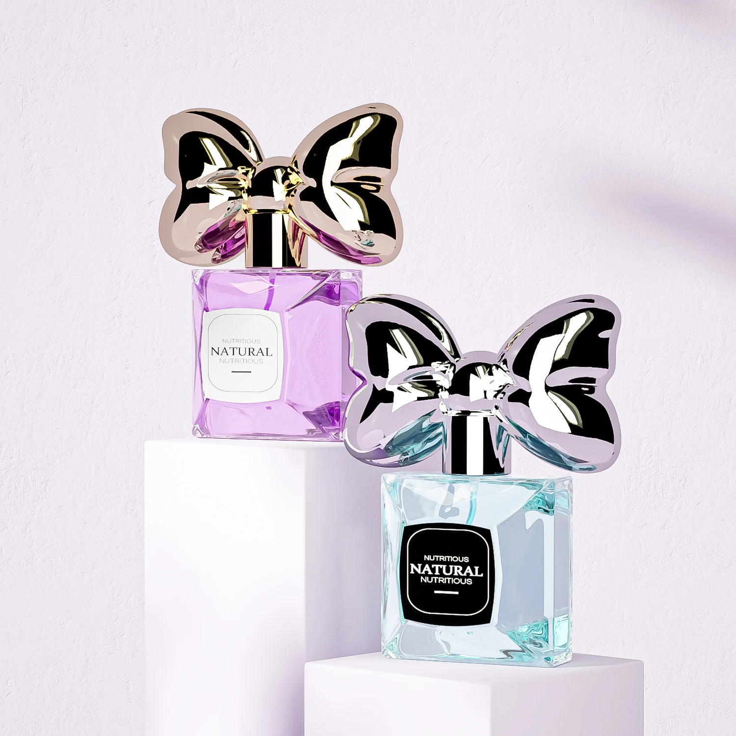 High quality clear fragrance parfum bottle packaging 50ml 100ml glass spray perfume bottle with cap