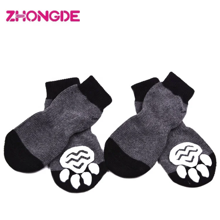 Custom cute paw non slip pet dog & cat socks