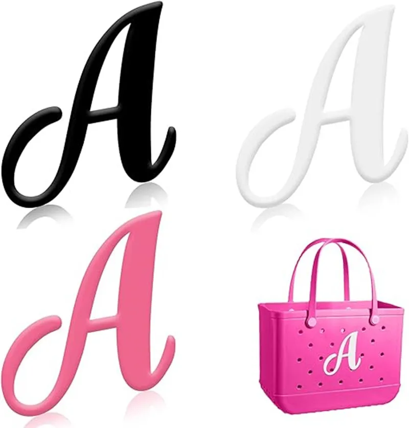 Очаровательные аксессуары для мешков с буквами вставкой алфавита шарм совместим мешком отверстиями и просто Южной декоративной сумкой TLX0121