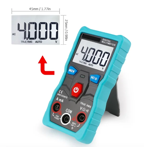ZT-S1 Mini Pocket True-RMS Smart Digital Multimeter 4000 Counts Auto Range Max 10A Current