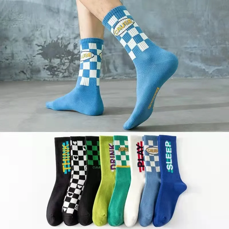 Customized logo sock manufacturer unisex cotton crew knit sport sock elite