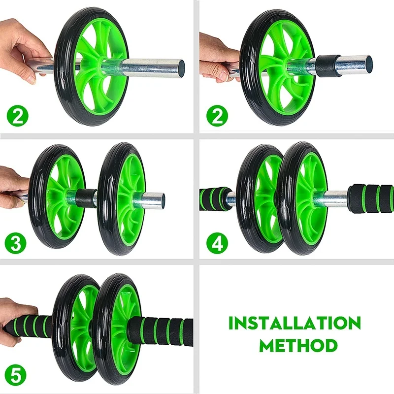 Abdominal Wheel Exercise Fitness Ab Wheels Double/Triple Roller Training Equipment Home Workout Fitness Gym Muscle Training