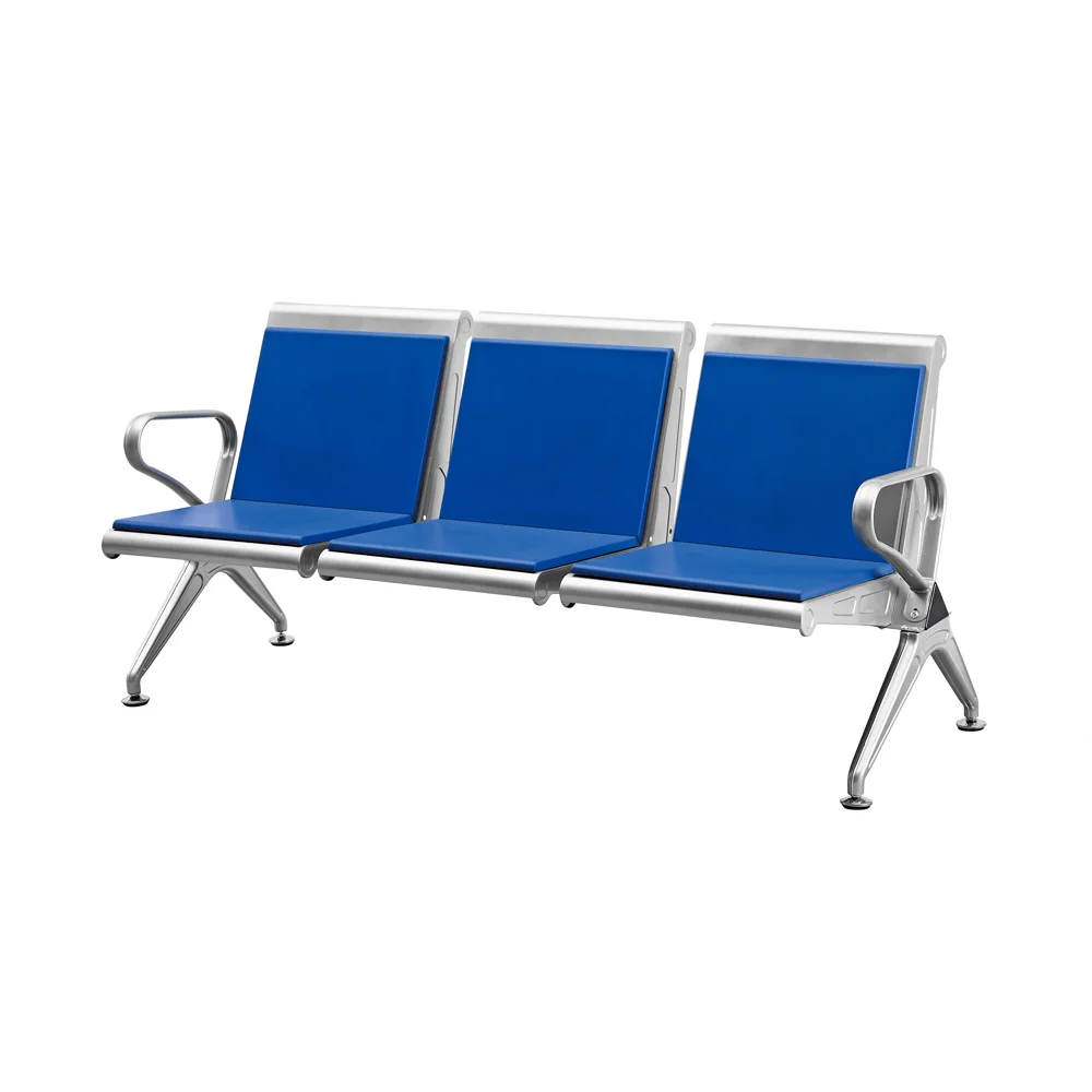 Factory Price 3-Seater Hospital Waiting Room Chair Airport Conference Hall Waiting Bench