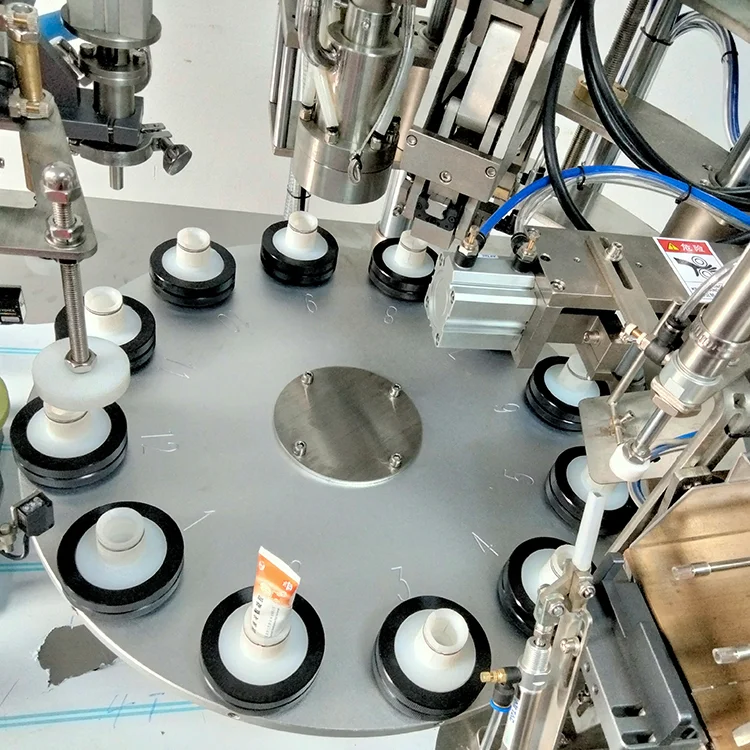 automatic inner heating collapsible tube filling and sealing machine for liquid eye shadow foundation concealer liquid contour