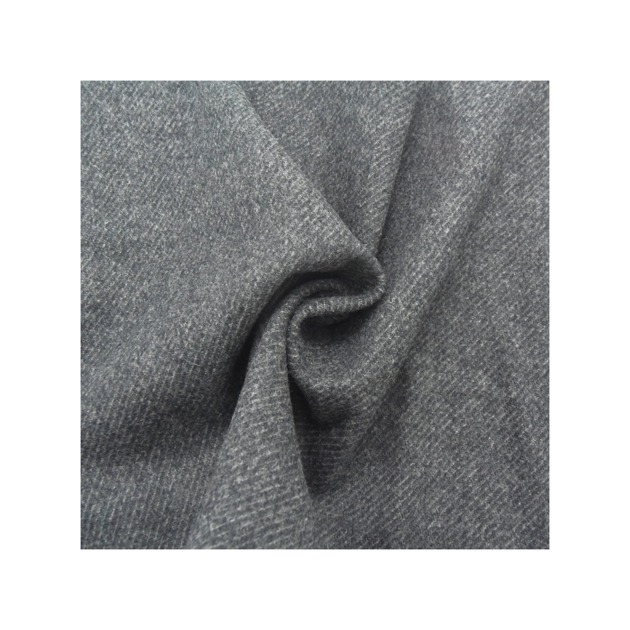 One side leisure yarn dyed color tweed pure 100% wool fabric camel woven fleece textile for overcoat