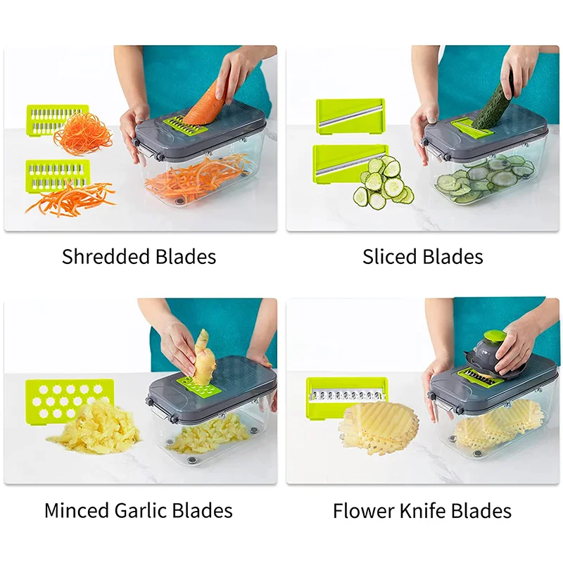 Vegetable Chopper Onion Chopper Mandolin Slicer Pro 22 in 1 Food Chopper Multifunctional Vegetable Slicer Vegetable Cutter