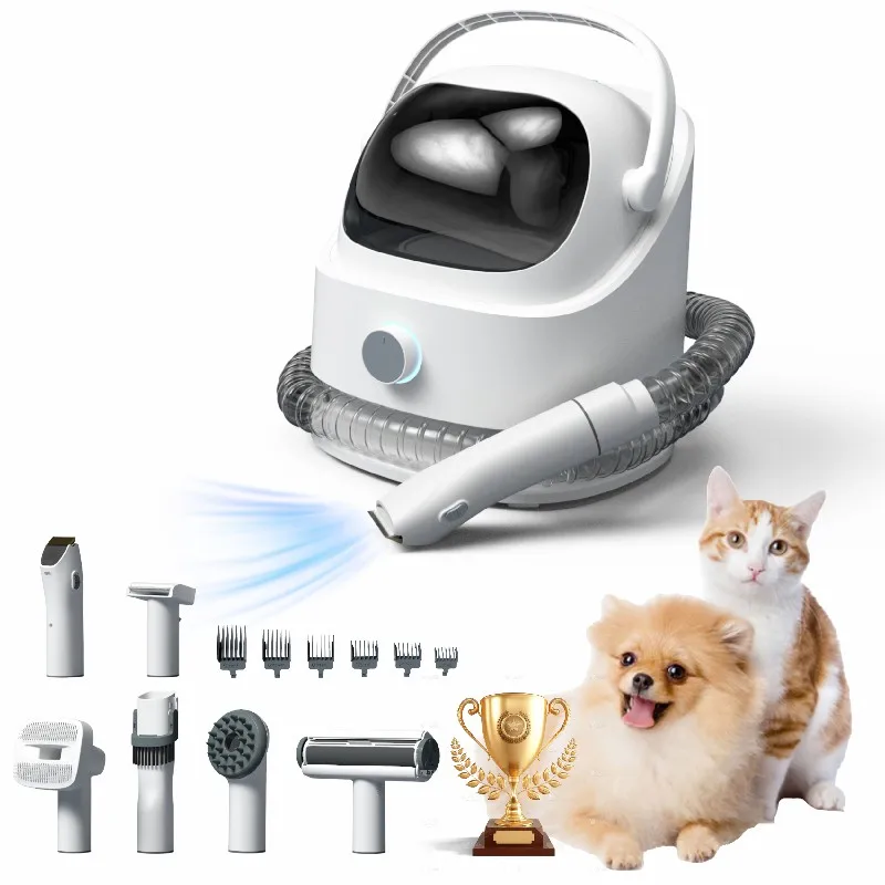 Professional Pet Clipper Trimmer Grooming Vacuum Kit With Vacuum Suction Pet Hair Fur Vacuum Cleaner Grooming Kit For Dog Cat
