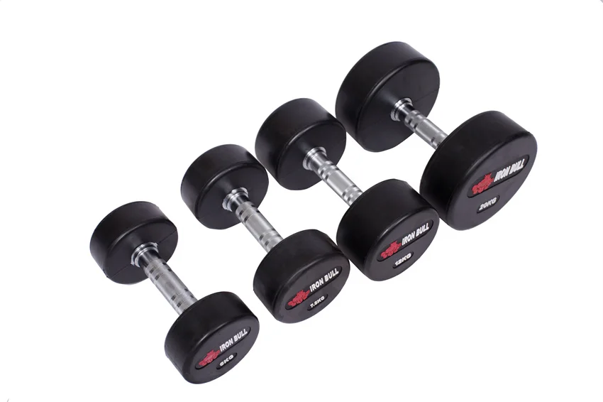 Ironbull оптовая продажа гантели с резиновым покрытием на заказ
