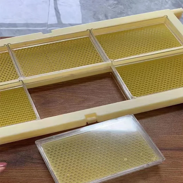 Langstroth Frames 500g Plastic Comb Honey Frames Cassettes Set Honeycomb Making Box Beekeeping Beehive Equipment for Honey boxes