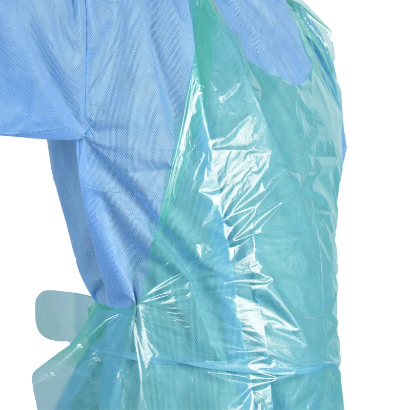 Disposable Waterproof PE Plastic Apron Clear Industrial Ldpe Hdpe Make Up Beauty Salon Apron For Adults Kitchen Cooking cheapest