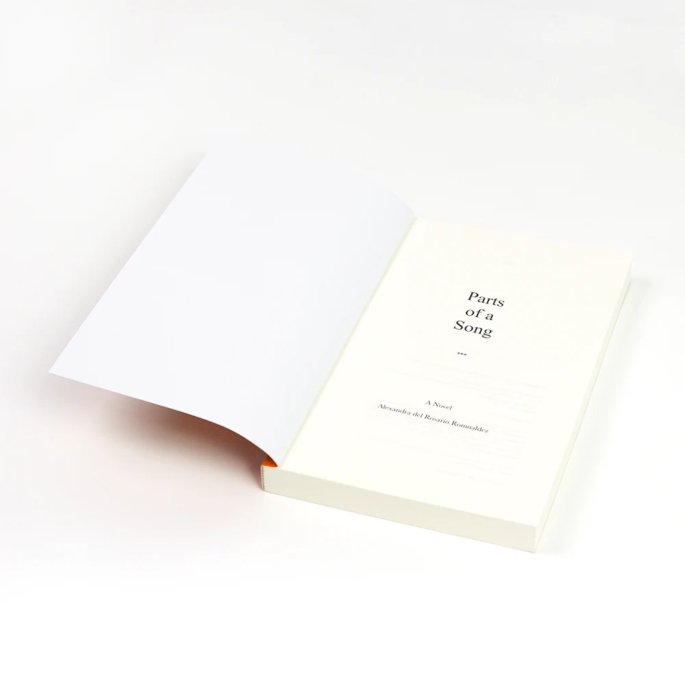 Cream paper black and white paperback book printing soft cover