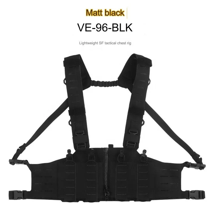 Lightweight SF Tactical Camouflage H-Shaped Suspender Custom Modular MOLLE Mount Chest Mount Personal Defense Equipment