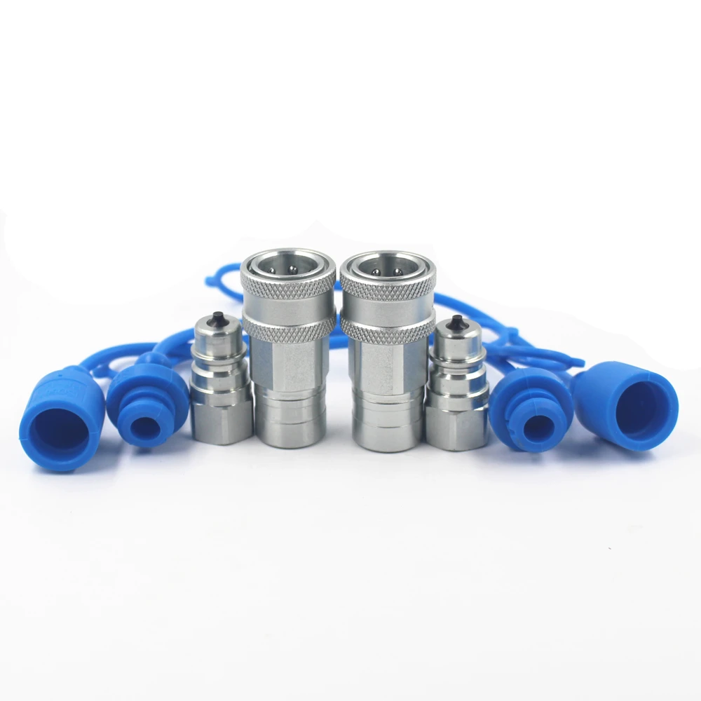 
1/4' ISO 5675 Hydraulic Quick Connect Pioneer Style Couplers, 1/4' NPT Thread 