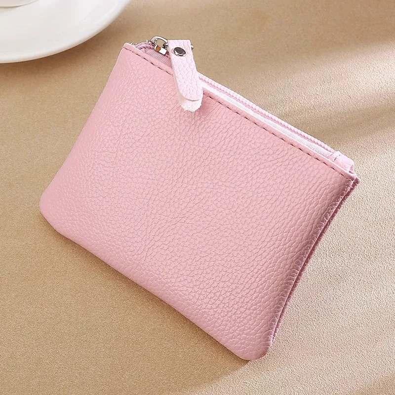RU Fashion Zip Ladies Coin Purse Custom Short Small Mini PU Leather Women coin pocket Wallet