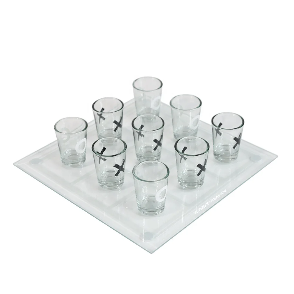 EASTOMMY ET-104068 Family Party Game Shot Glass Set  Tic Tac Toe Board Game