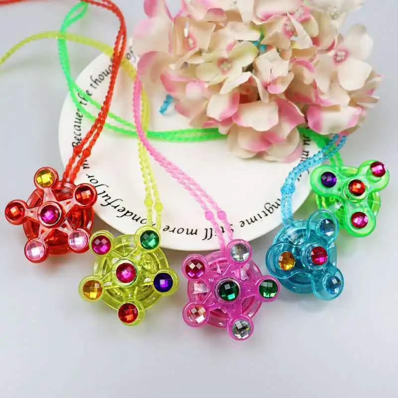 Children Gift Christmas  Party Light Up Led Flashing Rings Fidget Spinner Toy Wristband  Watch Toy