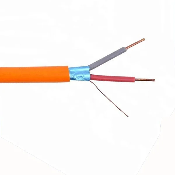 Один медь фольга щит 2x12AWG огнестойкие охранной сигнализации кабель