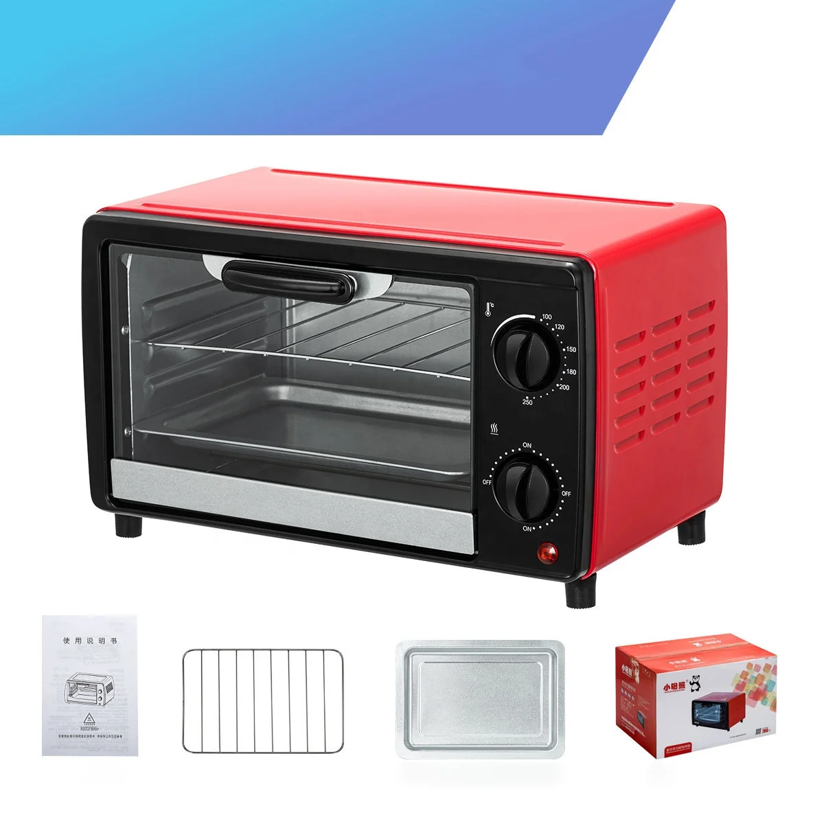 12 liter household mini electric oven pizza cake bread double-layer baking household oven