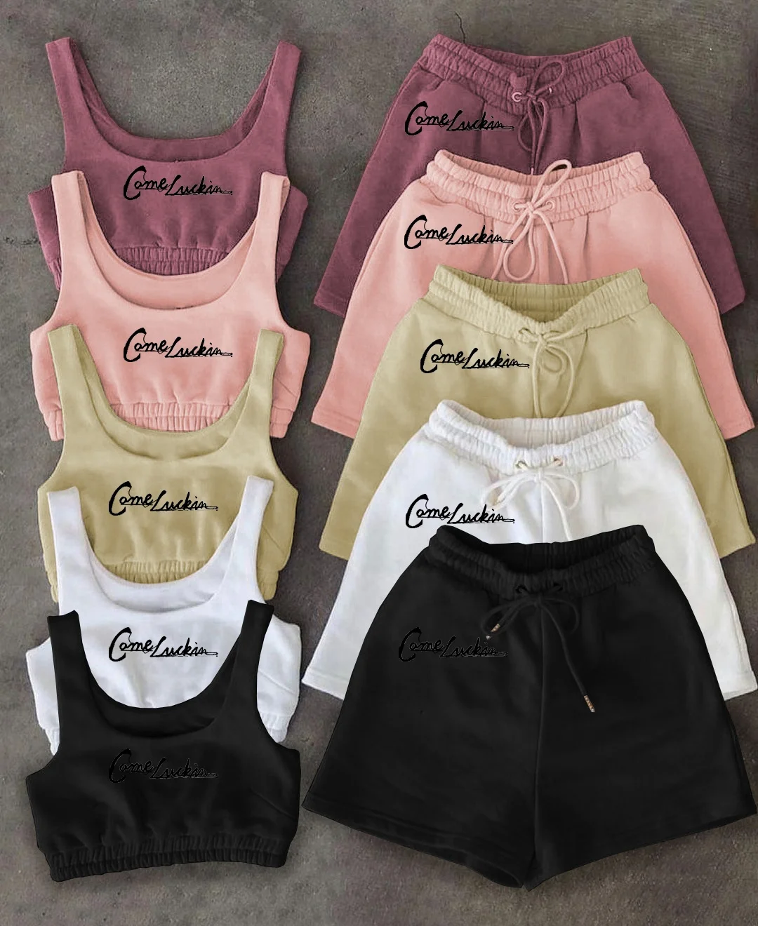 
custom logo 2021 summer new arrival biker girl crop top with short pants Jogger running set two pieces for woman  (1600217849306)