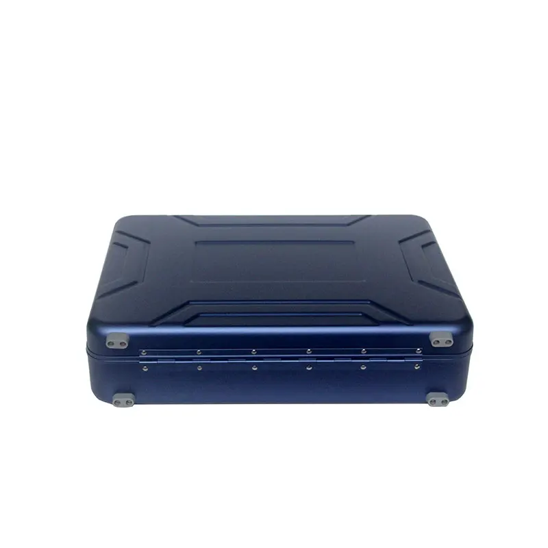 Blue Aluminum Laptop Computer Cases Classified Aluminum Tool Hard Case Box