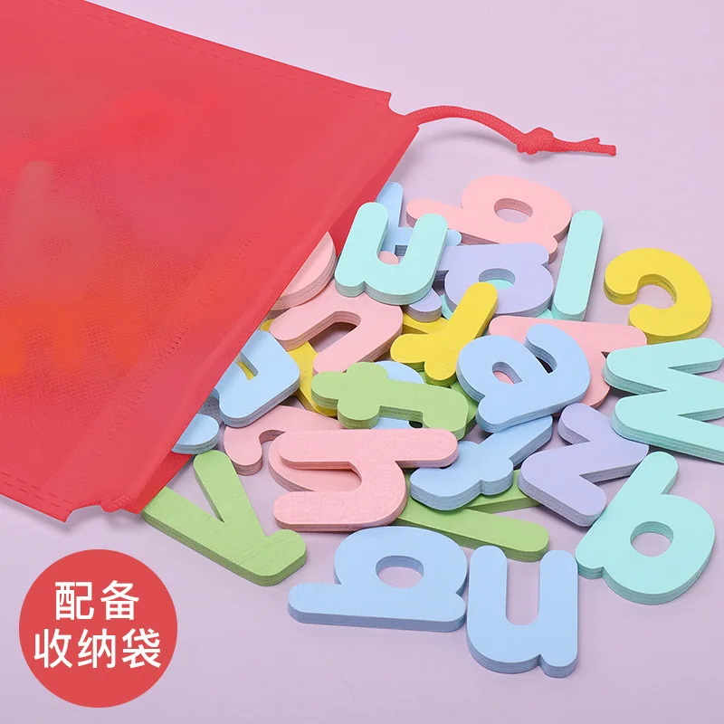 New Design Unisex Wooden Jigsaw Puzzle Preschool Intelligence Matching Word Puzzle for 2 to 4 Years Old Children
