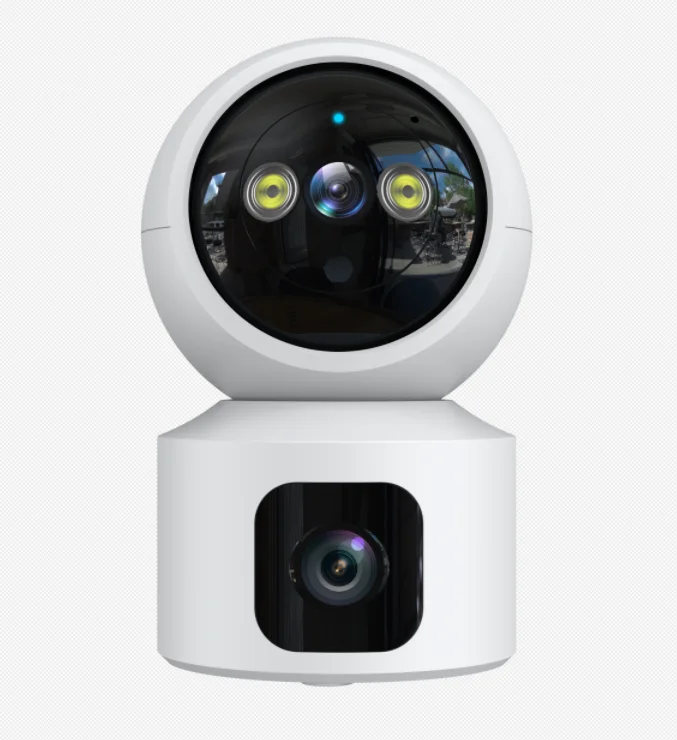 DC AC 12V1A Support Protocol Dual Screen Dual Lens Indoor Camera WiFi 2MP PT Indoor Security Camera