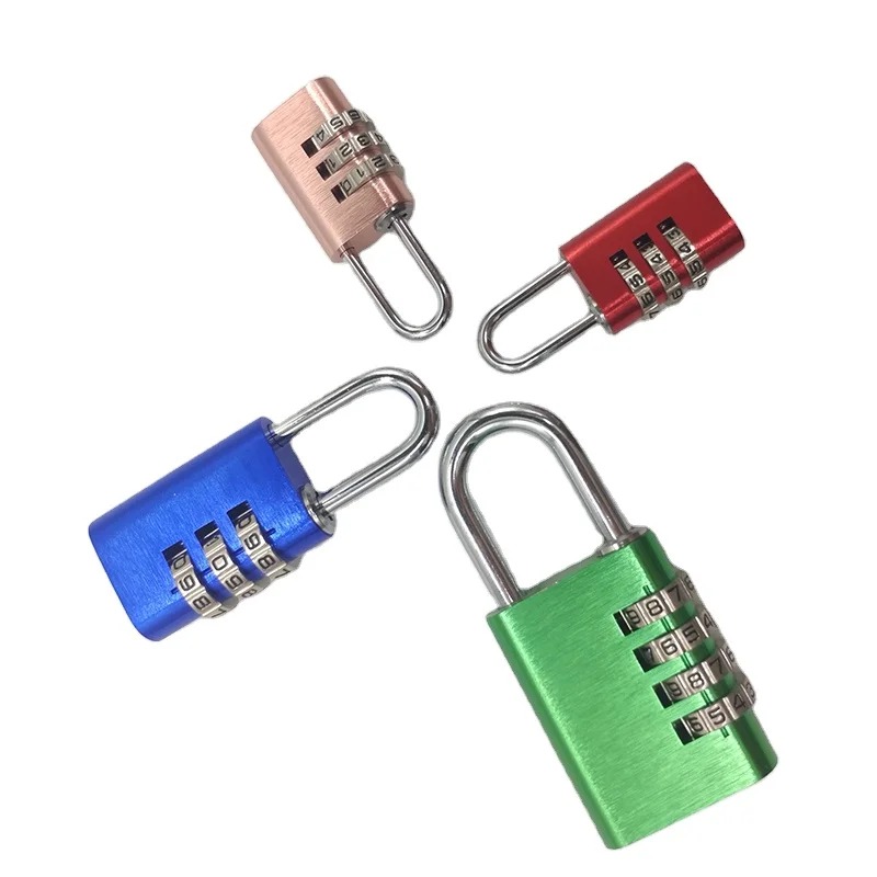High Safety Anti-Cut Steel Shackle Luggage Locks 4 Digit Combination Keyed Alike Suitcase lock padlock