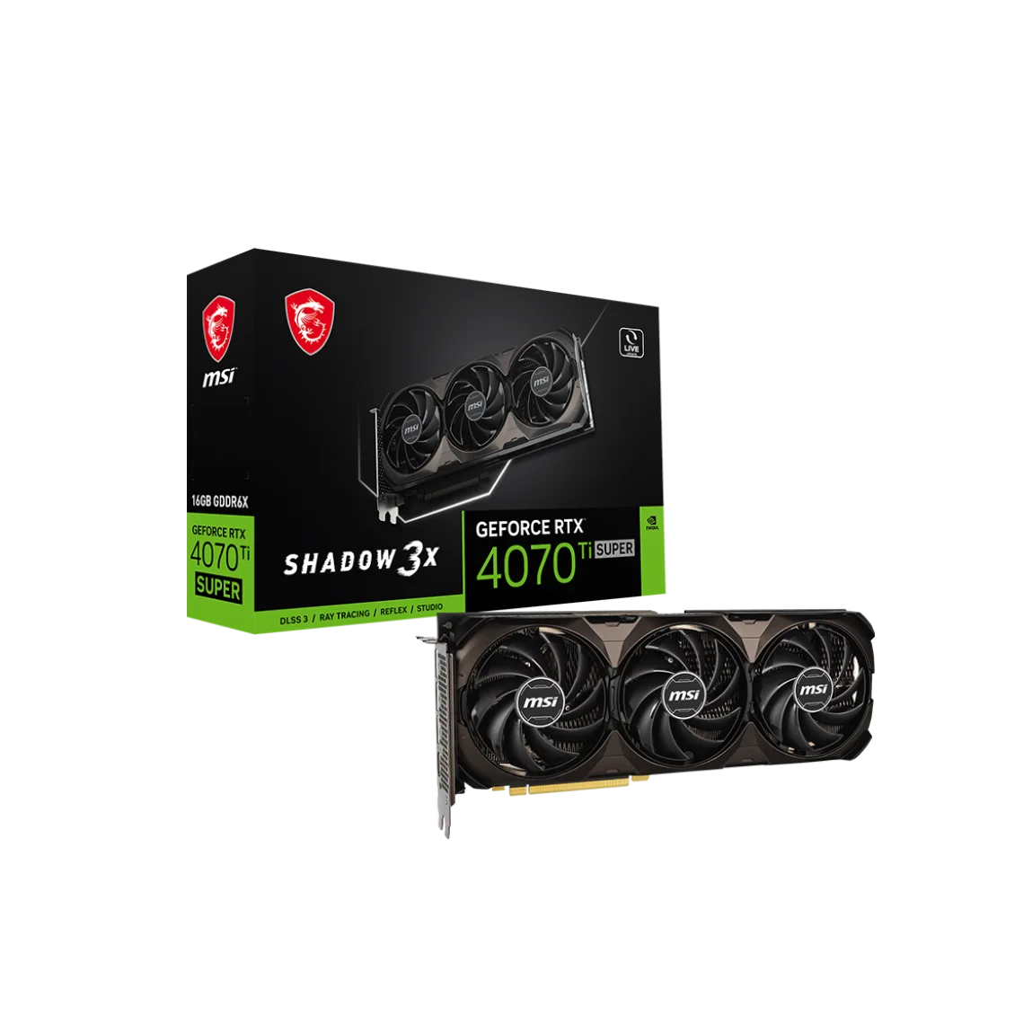 Msi rtx 4070 ti super 16g shadow 3x gddr6x 256 слот игры видеокарты gpu супер