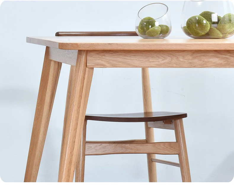 Modern Wood Dining Room Furniture Solid Wood Kitchen Dining Table Coffee Breakfast Long Table