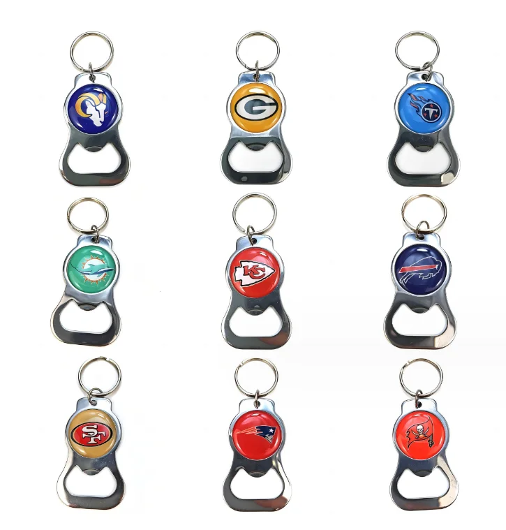 High Quality Metal Beer Bottle Opener Keychain Custom Logo Shape Casting Various Styles Key Ring Bottle Opener