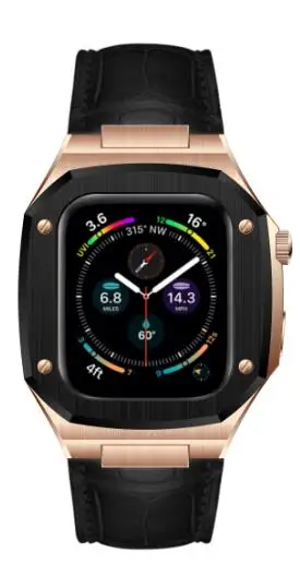  Аксессуары для часов apple watch корпус из нержавеющей стали цвета розового золота Iwatch серии 4/5/6 металлический Apple Watch 40 44