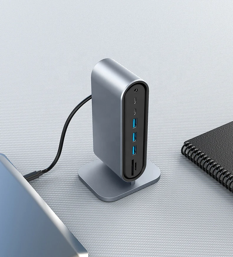 12 in 1 USB C HUB Type C to Multi 4KHD RJ45 VGA 4 USB 3.0 PD Power Adapter Docking Station for Mac-Books Laptop Hub