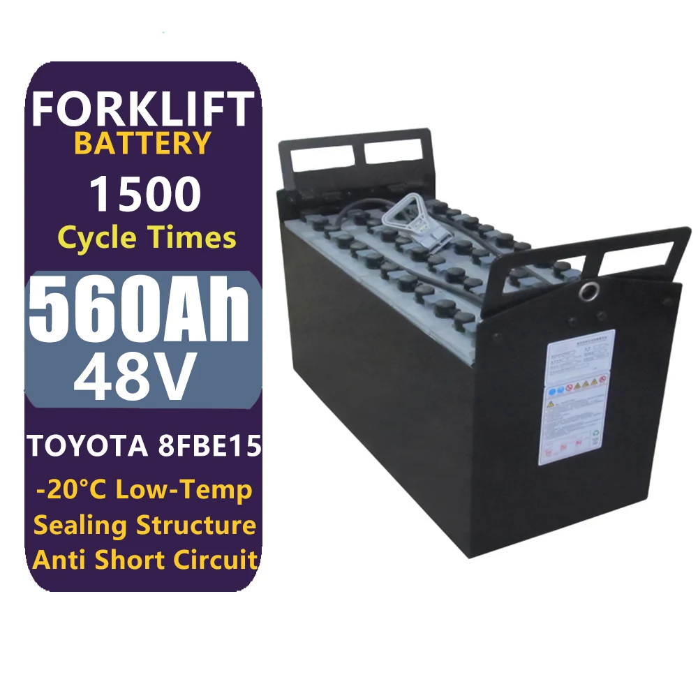 Аккумулятор для вилочного погрузчика Toyota 8FBE15 D-560/48 В 48 560Ah аккумуляторы