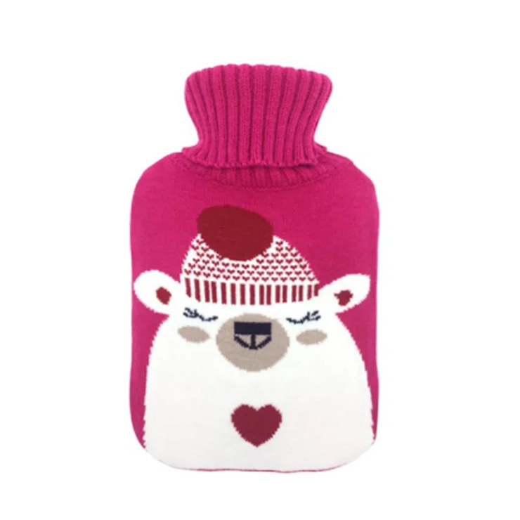 New Hot Water Bag Bottle Cartoon Knitted Cover Large Size Christmas Patterns Hot Water Container 20 - 99 pieces