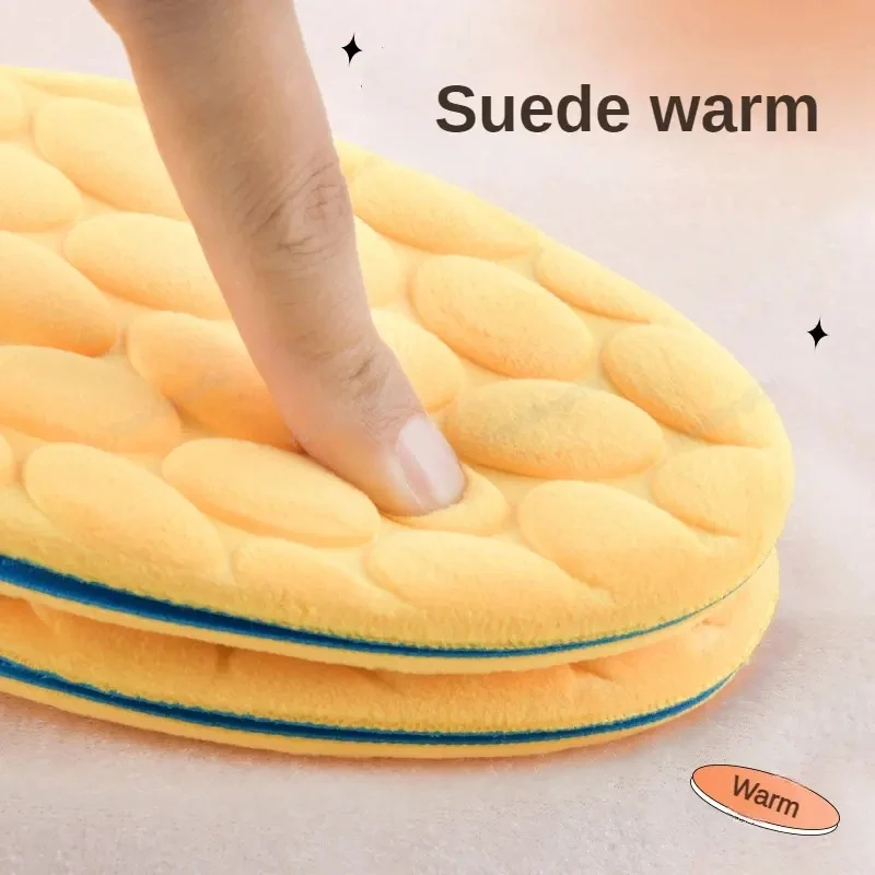 2024 Winter Warm Cotton Insole for Shoes Plush Snow Boots Shoe Sole Thermal Insert Sports Running