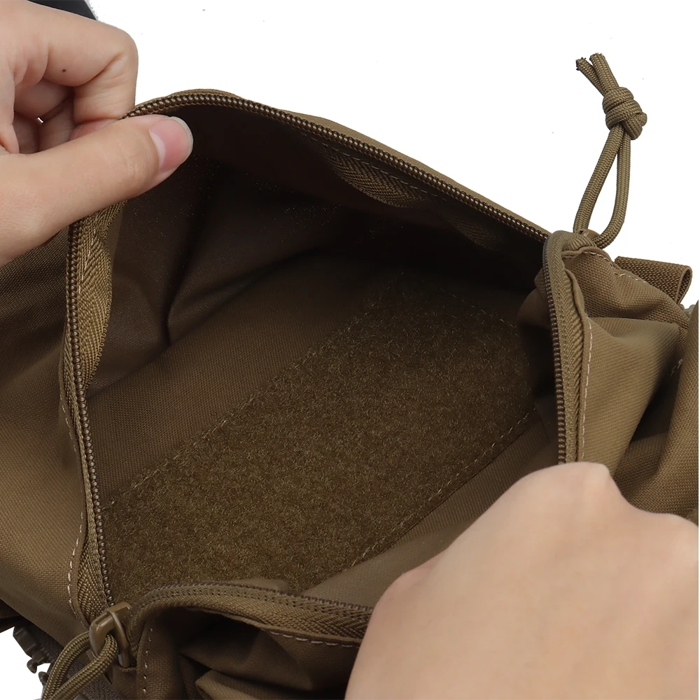 Matte Nylon Tactical MOLLE Back Panel Double Pouch Fit For Ferro Concepts FCPC V5 plate carrier