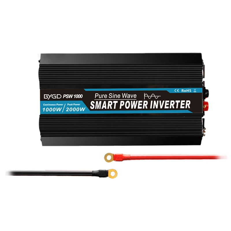 Инвертор немодулированного синусоидального сигнала BYGD PSW 500w 2000W 3000W 12v 24v DC to AC 110v/220v инвертор для солнечной батареи