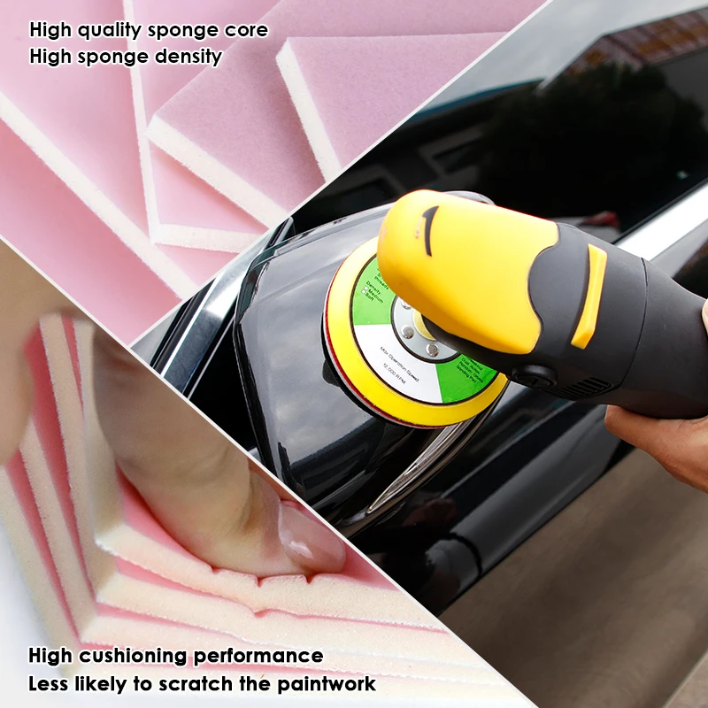 4 inch Round Autobody Sanding Block Silicon Carbide Foam Backed Sanding Block for Automotive Sheet 2000PCS