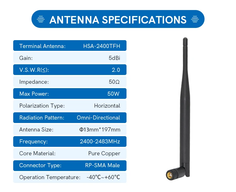Antenna gsm 2.4g lte and 50 dbi wifi antenna