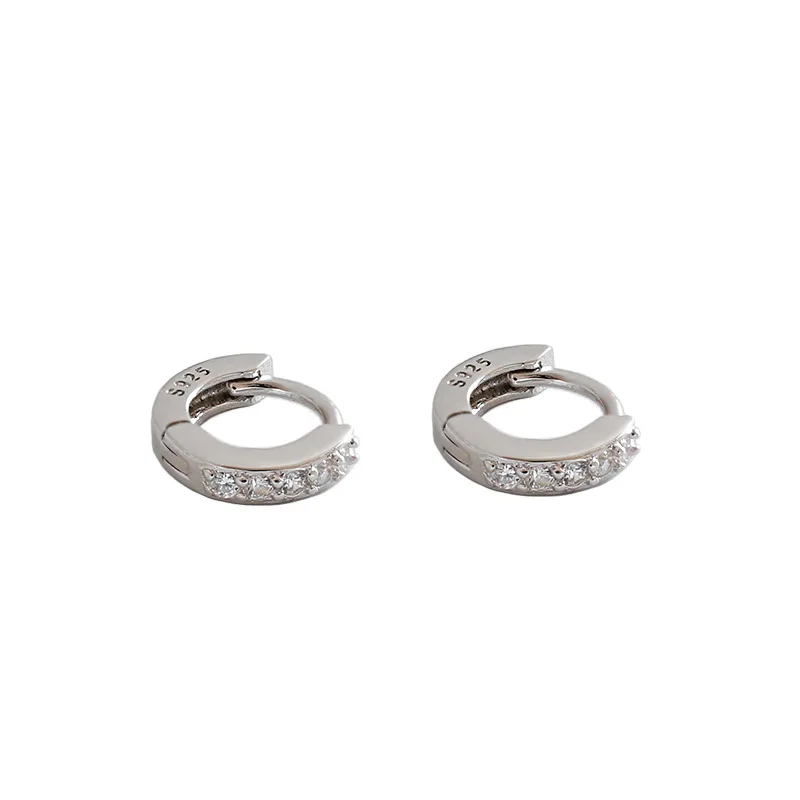 925 sterling silver 2021 new fashion minimalist mini zircon huggie