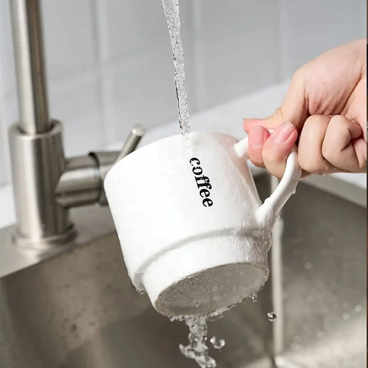 TAOXIN 15 Ounce Stackable Coffee Mugs with Rack Large Coffee Cup Ceramic Dishwasher Microwave Safe