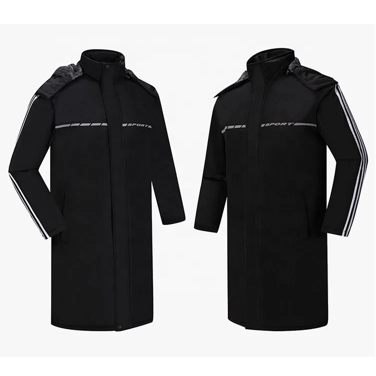 Wholesale Winter polyester Unisex soccer training Jacket Football coat Swim parka Sports parka for adult and children