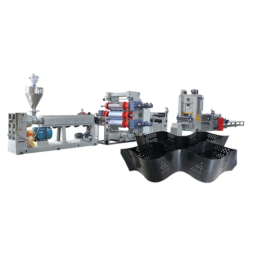 Tongjia Plastic HDPE geocell gravel grid sheet extrusion machine