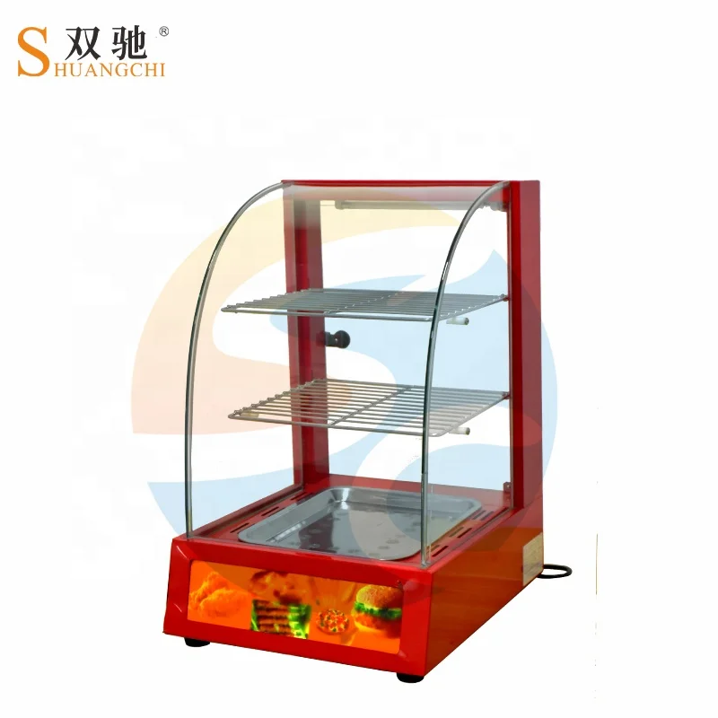 China Commercial Glass Food Warmer Showcase Table Top Warmer Display Warming Showcase Snack Machine