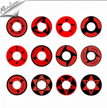 Realcon fancy look  sharingan anime  contact lenses high quality Color Contact lens cosplay eyes lenses
