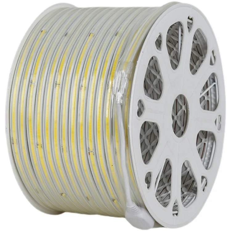 AC220V 230 В COB источник света 10 Вт на метр 3000 К 4000 6000 IP67 водонепроницаемый 100 м Светодиодные полосы