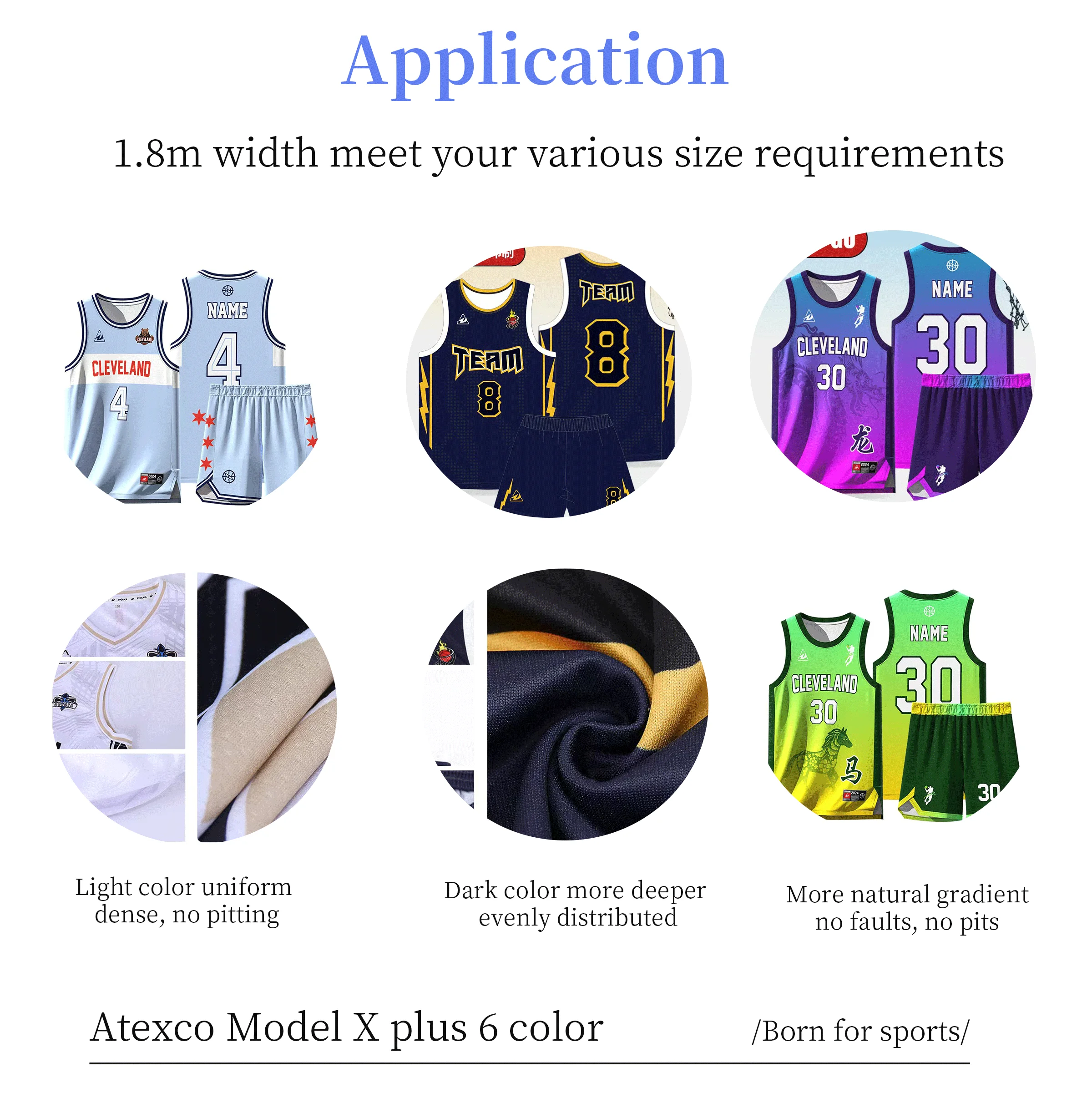 Heat press sportswear sublimation printing low weight paper high temperature dispersion ink 28g paper atexco machine