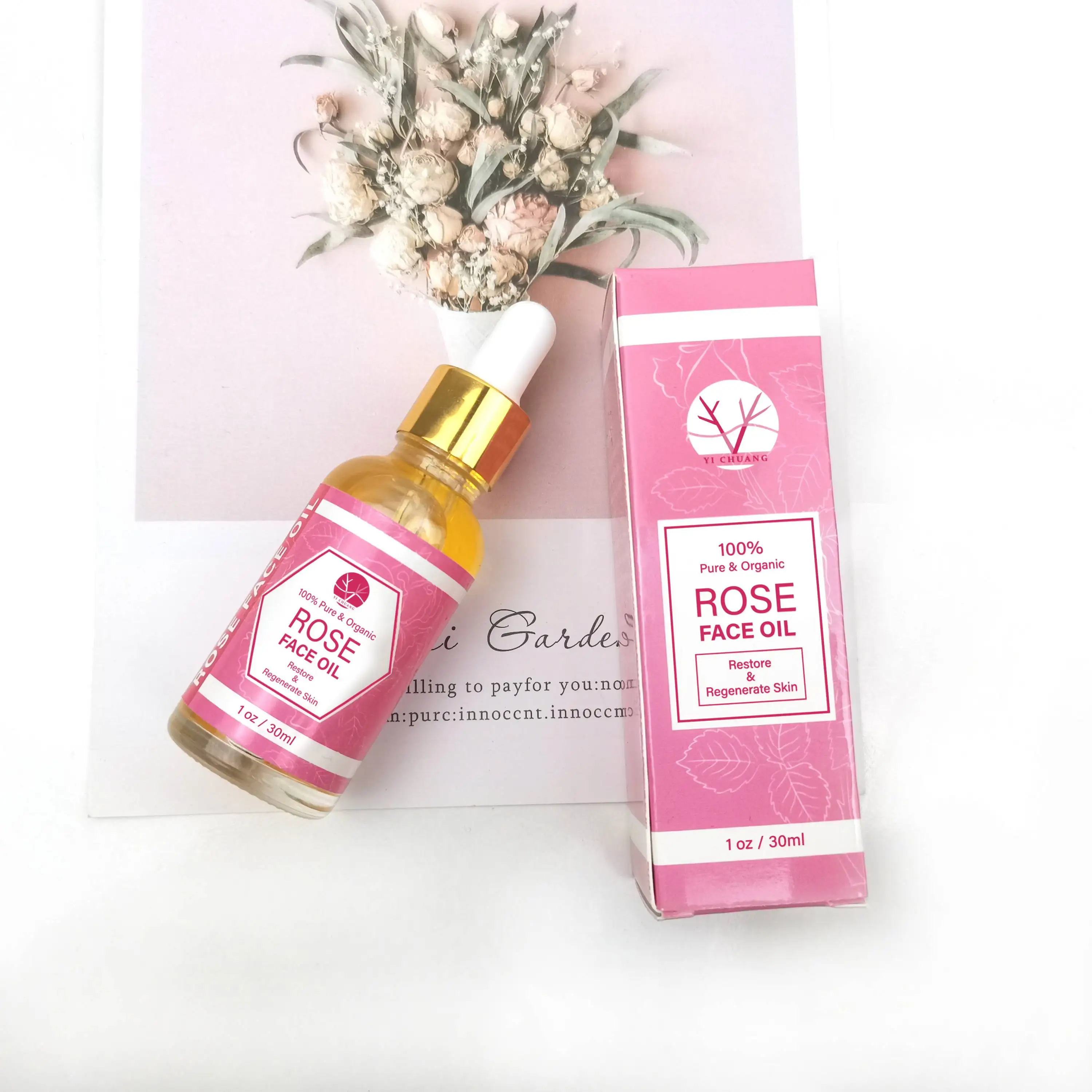 Wholesale Private Label Face Body Skin Care Flower Rose Petal Oil 100% Pure Essential Oil Manufacturer Natural Plant